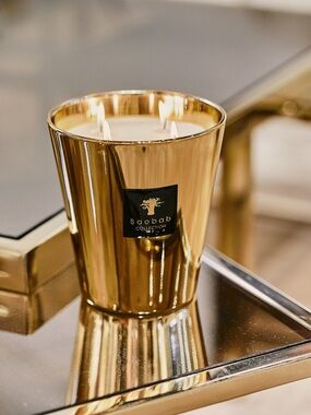 Baobab Collection Yellow Gold Decorative Candle - Les Exclusives - Aurum